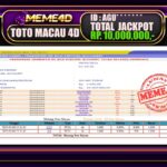 Bukti Jp MEME4D Togel Online 09 Mei 2025