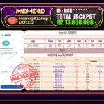 Bukti Jp MEME4D Togel Online 20 November 2025