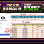 Bukti Jp MEME4D Togel Online 04 November 2025