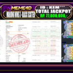 Bukti Jp MEME4D Slot Online 22 February 2026